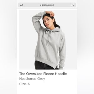 *SOLD* Everlane oversized fleece hoodie in heathered grey